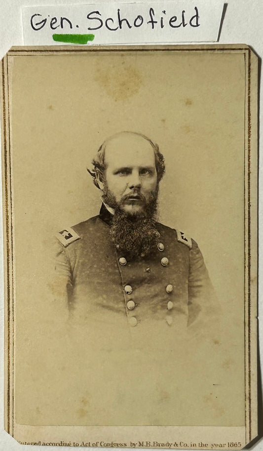 CIVIL WAR GENERAL SCHOFIELD CDV PHOTOGRAPH