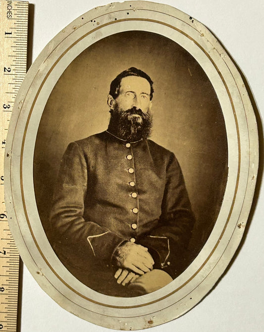 CIVIL WAR SOLDIER LARGE PHOTO IDENTIFIED ON BACK