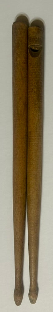 CIVIL WAR PERIOD PAIR OF DRUM STICKS WITH FIFE BUILT IN ONE.