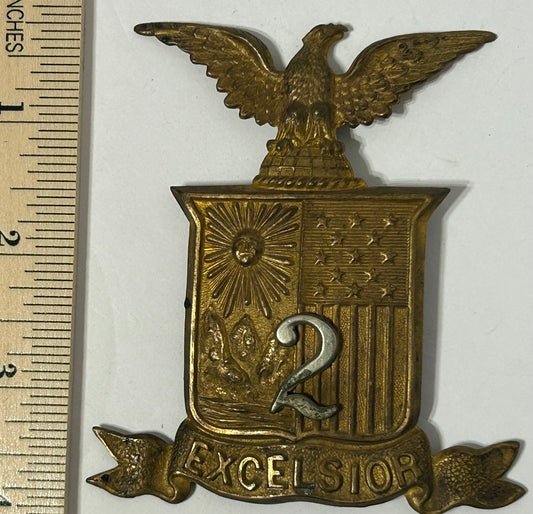 NEW YORK STATE SHAKO HAT BADGE