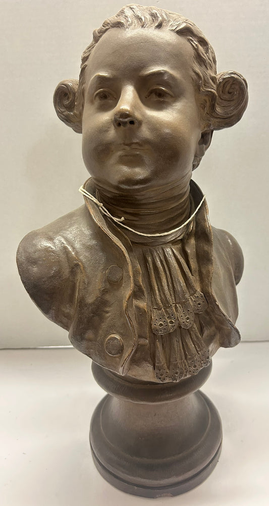 LOUIX XVI BUST WHEN YOUNG 1800'S FRENCH TERRA COTTA
