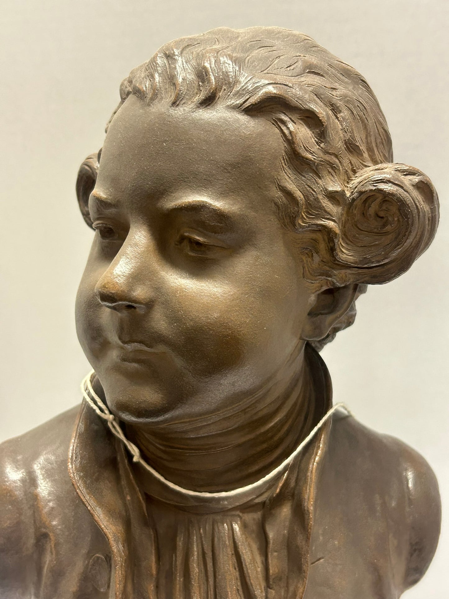 LOUIX XVI BUST WHEN YOUNG 1800'S FRENCH TERRA COTTA