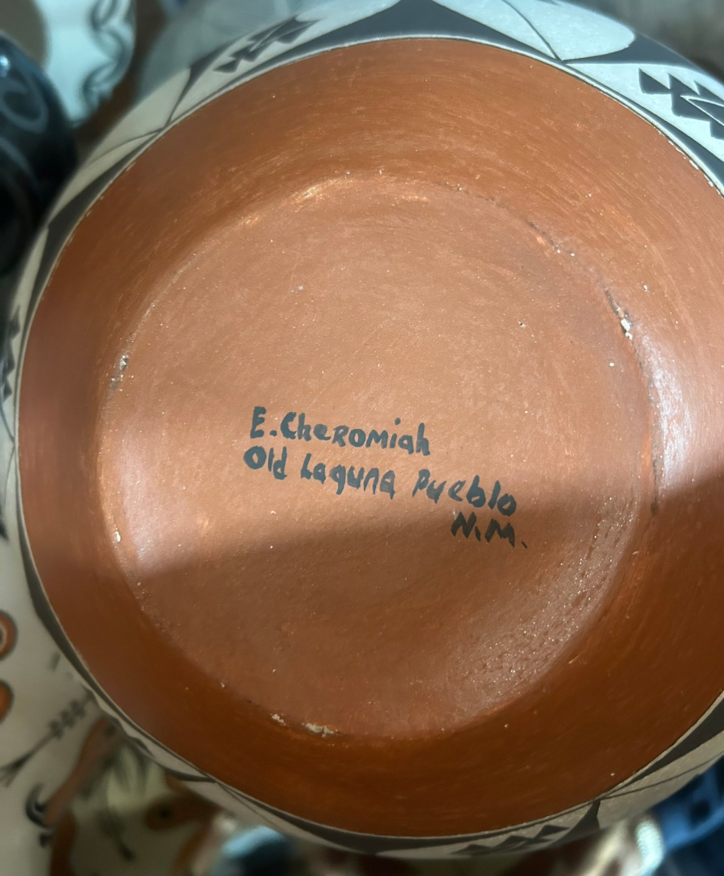 NATIVE AMERICAN POTTERY EVWLYN CHEROMIAH LAGUNA PUEBLO NATIVE AMERICAN WEDDING VASE