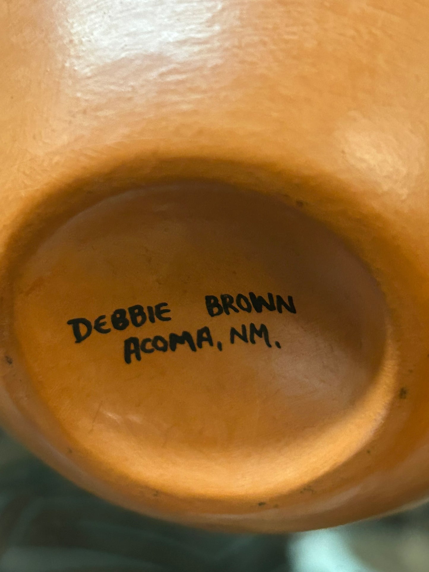 ACOMA NATIVE AMERICAN POTTERY VESSEL BY DEBBIE BROWN