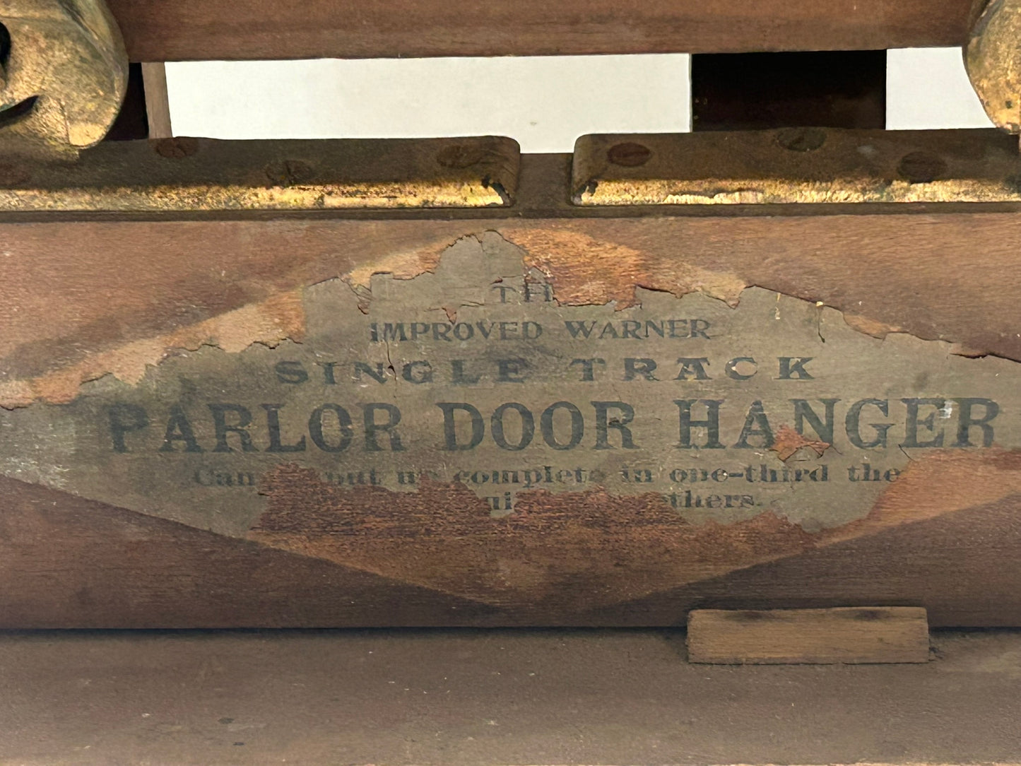 SALESMAN SAMPLE WARNER ANTIQUE BARN DOOR PULLEY