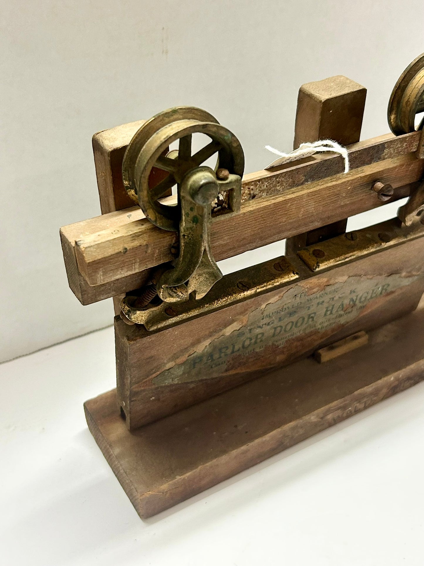 SALESMAN SAMPLE WARNER ANTIQUE BARN DOOR PULLEY