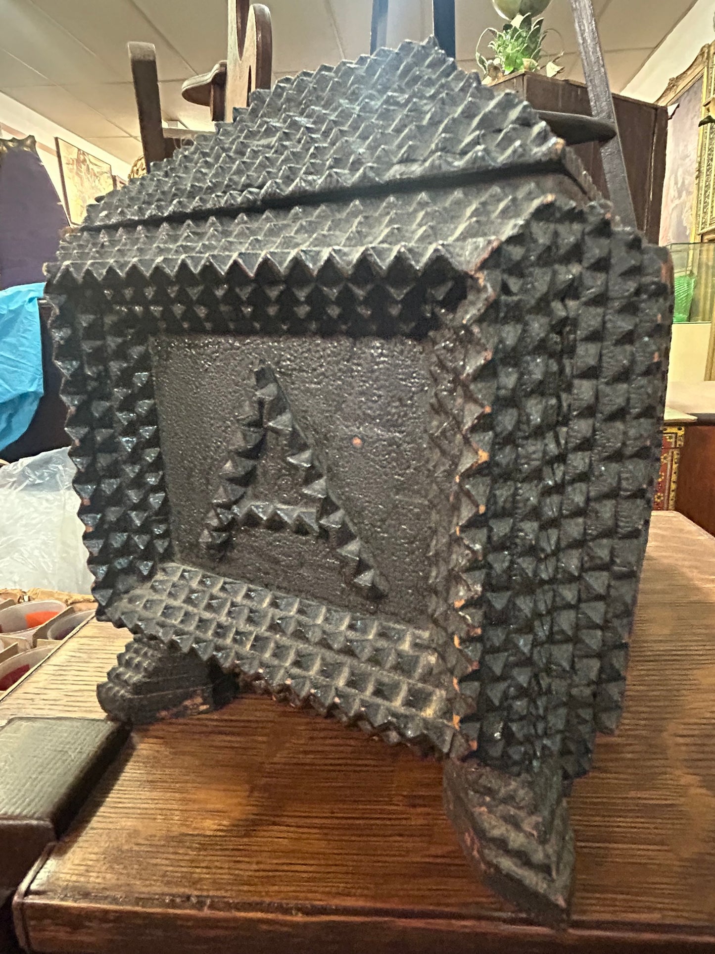 TRAMP ART BOX WITH INITIALS