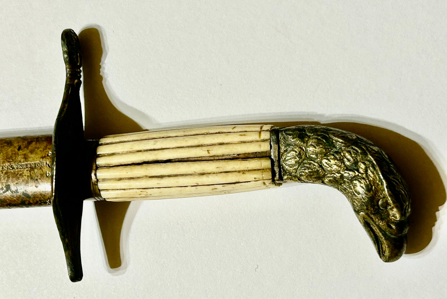 DAGGER MADE FROM SHORTENED 1800'S FANCY HORSTMANN SWORD