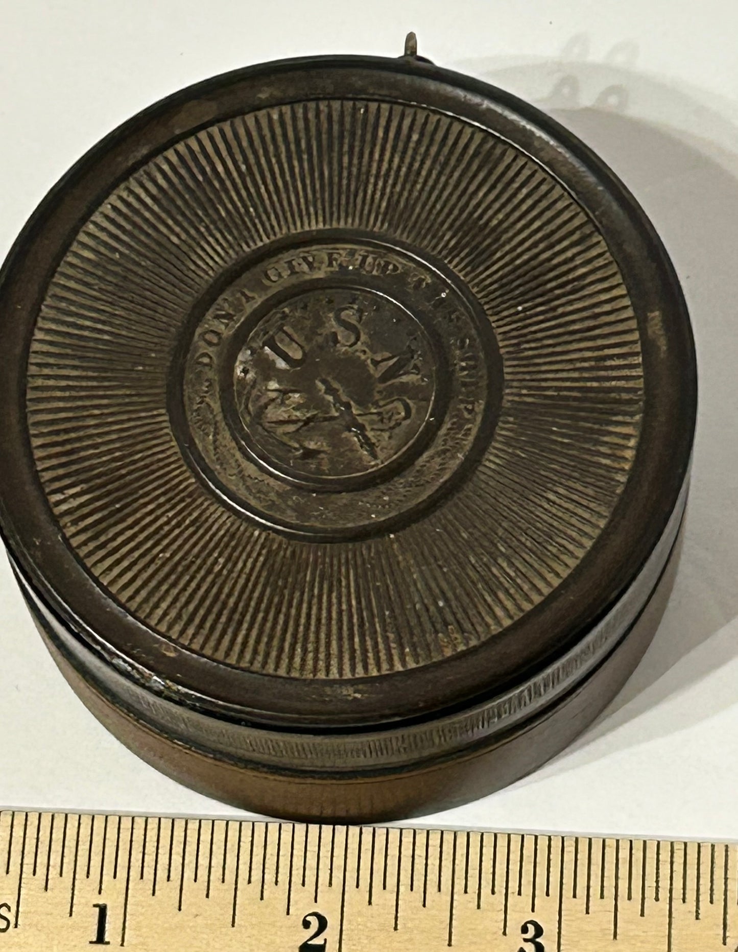 CIVIL WAR U.S. NAVY COMBO GUTTA PERCHA SOAP BOX & SHAVING KIT