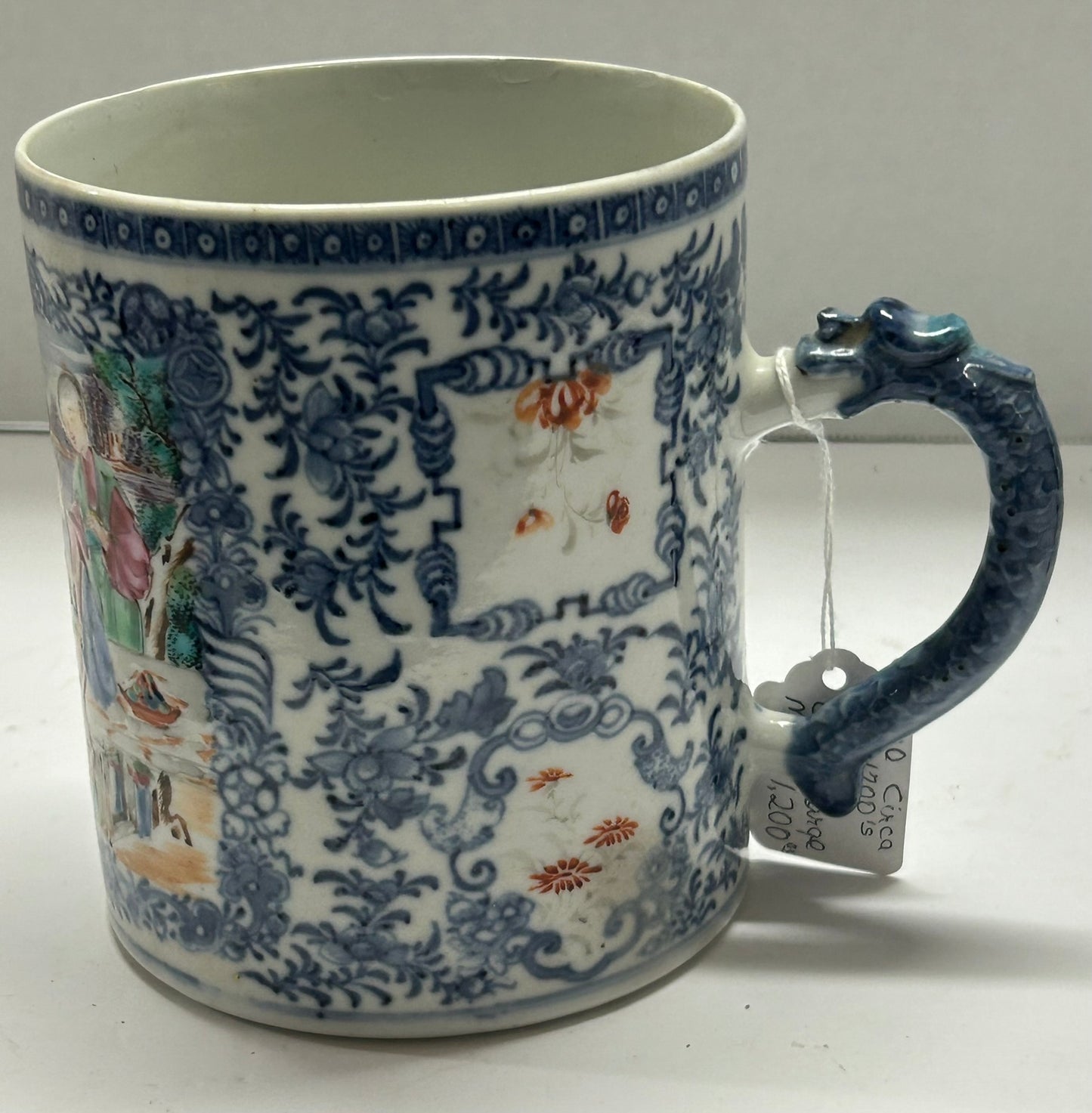 LATE 1700'S CHINESE EXPORT LARGE MUG