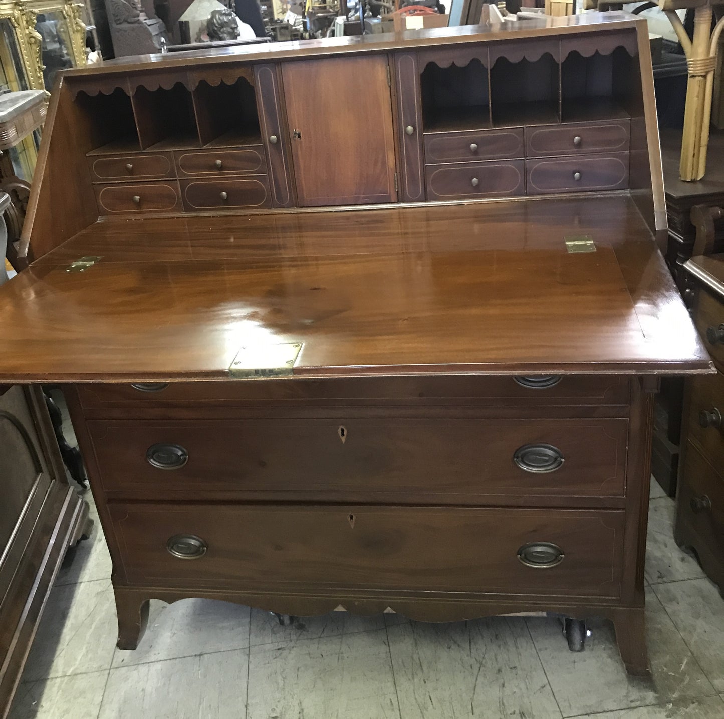 DROP FRONT DESK CIRCA 1800