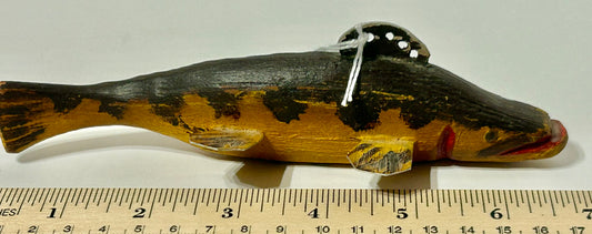 ICE SPEAR FISHING WOOD DECOY