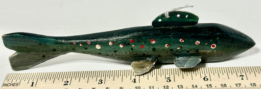 ICE SPEAR FISHING WOOD DECOY