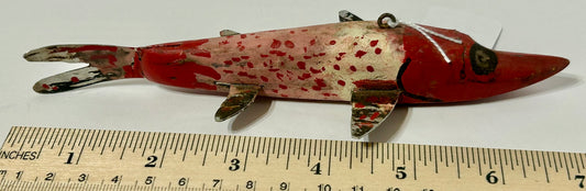 ICE FISHING WOOD DECOY