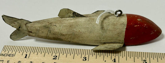 ICE SPEAR FISHING WOOD DECOY