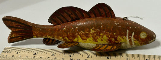 ICE SPEAR FISHING WOODEN DECOY