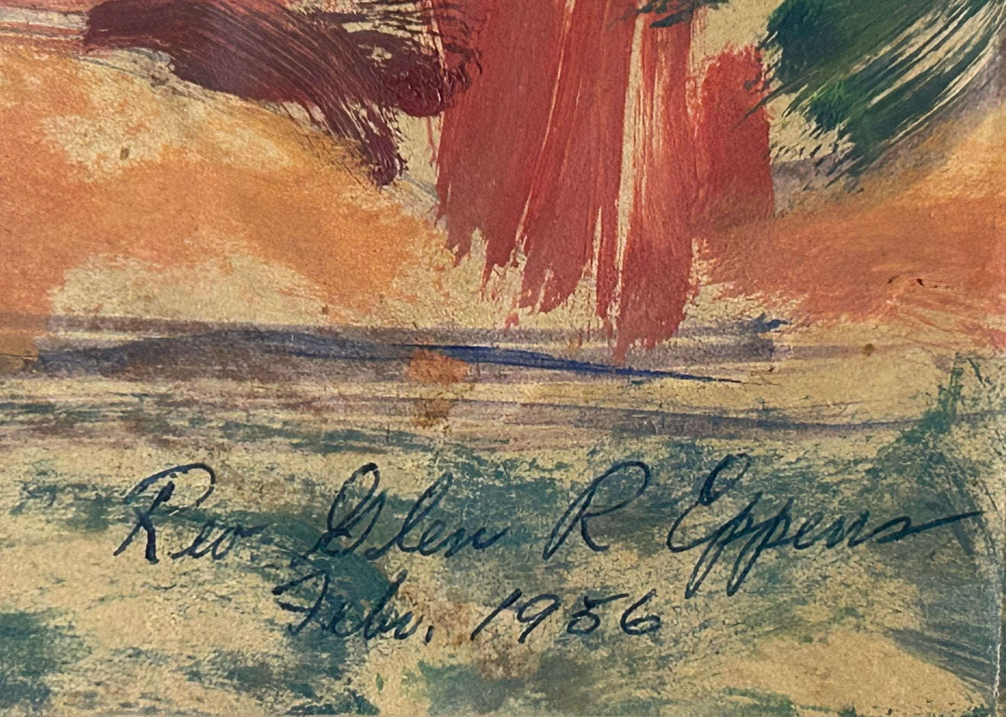 REV. GLEN R. EPPENS NEBRASKA ARTIST PAINTING OF NUDE WOMAN