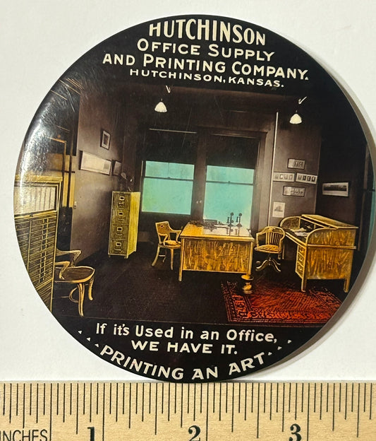 HUTCHINSON OFFICE SUPPLY AND PRINTING HUTCHINSON KANSAS ADV. LARGE MIRROR