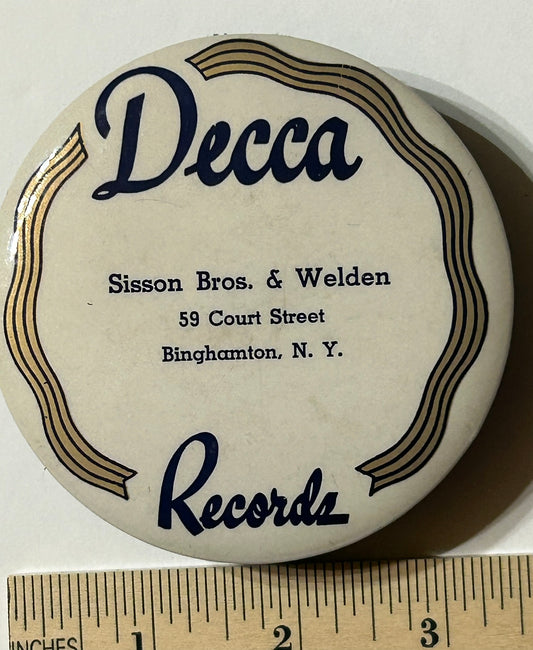 DECCA RECORDS ADVERTISING RECORD BRUSH