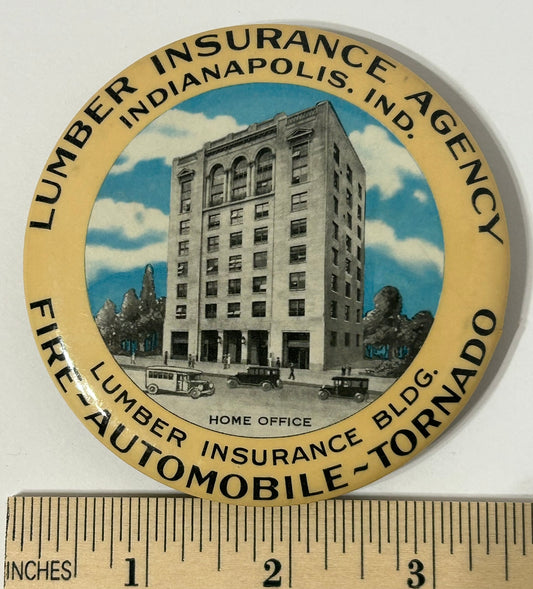 INDIANAPOLIS, INDIANA LUMBER INSURANCE AGENCY 1931 CALENDAR PAPERWEIGHT
