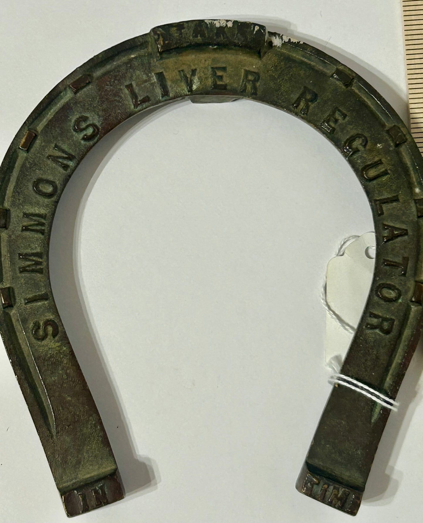 SIMMONS LIVER REGULATOR ADVERTISING HORSE SHOE