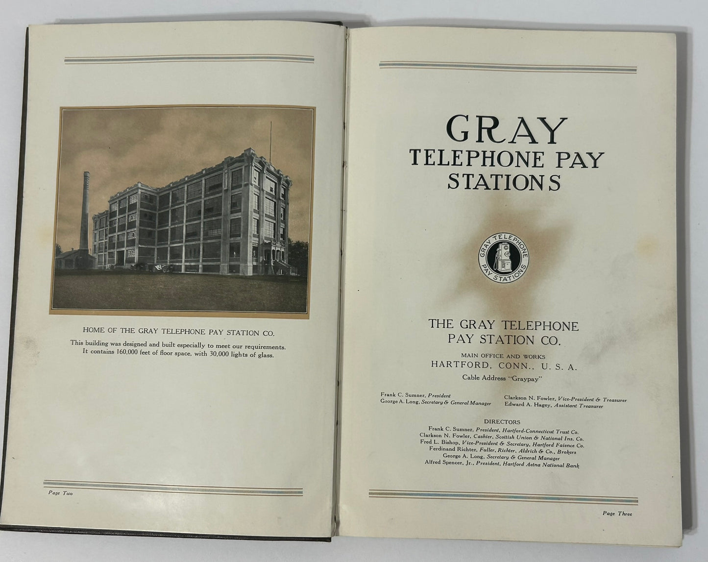 GREY TELEPHONE PAY STATIONS 1925 CATALOG