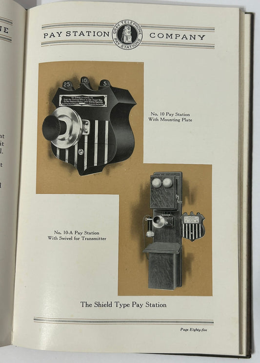 GREY TELEPHONE PAY STATIONS 1925 CATALOG