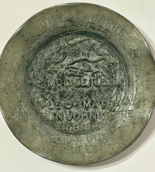 JOHN DEERE SAMPLE TRAYS OF MATERIAL IN VAN BRUNT BOX DRILLS