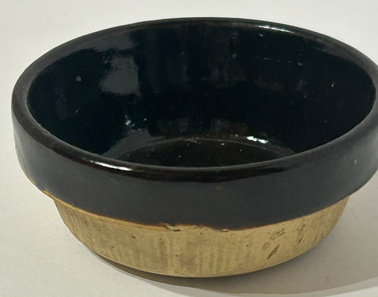 ROSEVILLE OHIO COMPANY SHORT LIVED PURE FLINT PROGRESSIVE POTTERY SAMPLE MINI ADVERTISING BOWL