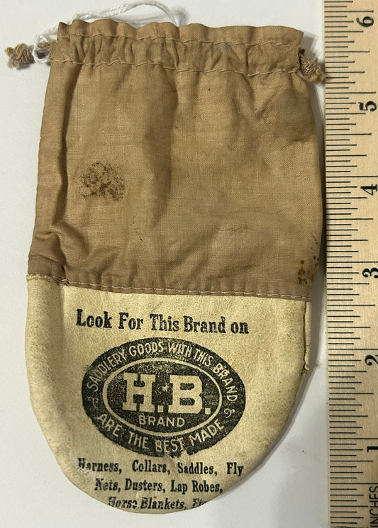 HARPHAM BROTHERS LINCOLN NEBRASKA SADDLE MAKER ADVERTISING BAG