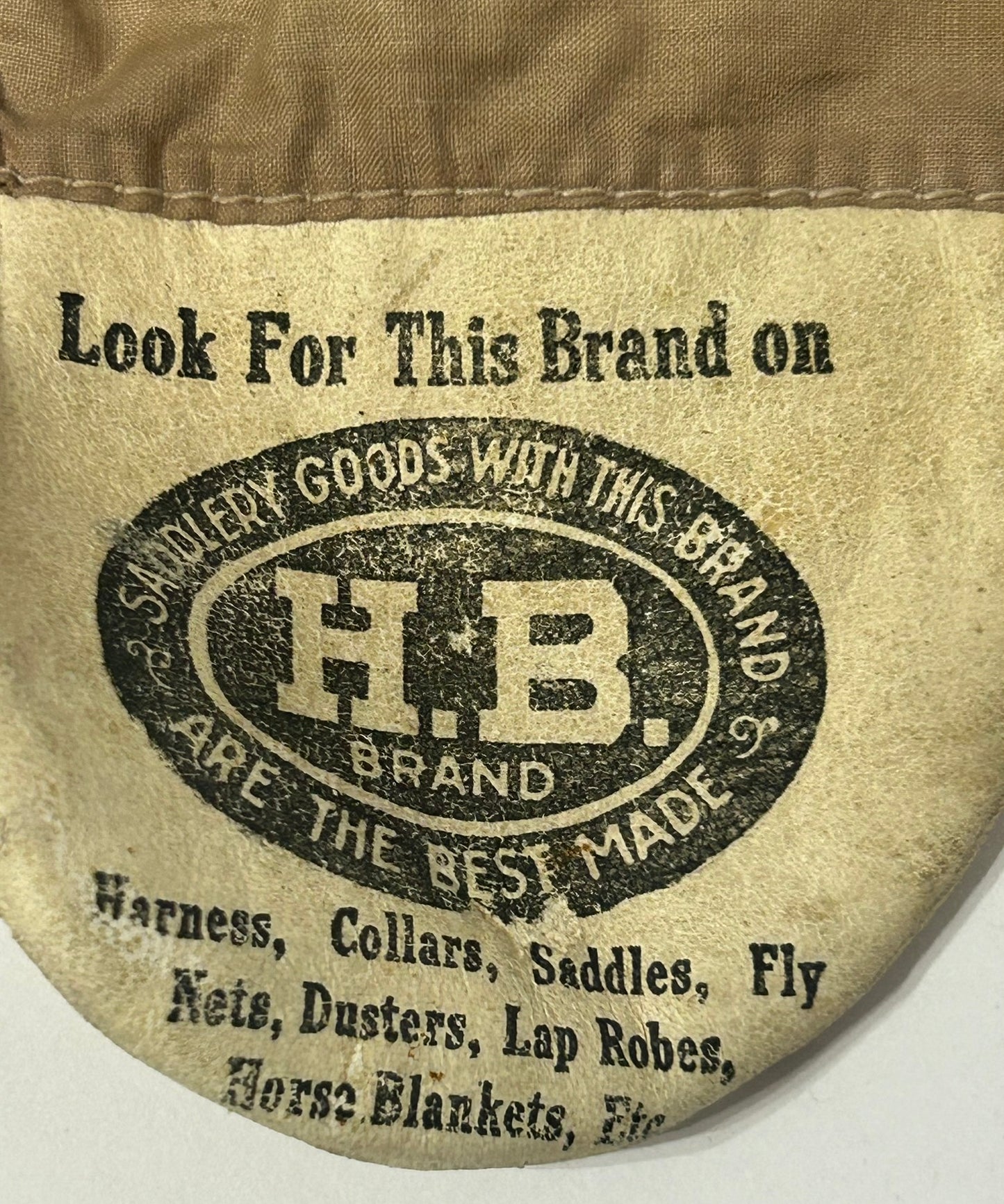 HARPHAM BROTHERS LINCOLN NEBRASKA SADDLE MAKER ADVERTISING BAG