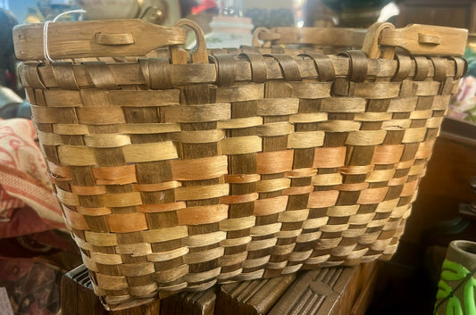 PENOBSCOT TRIBAL BASKET WITH SWING HANDLES