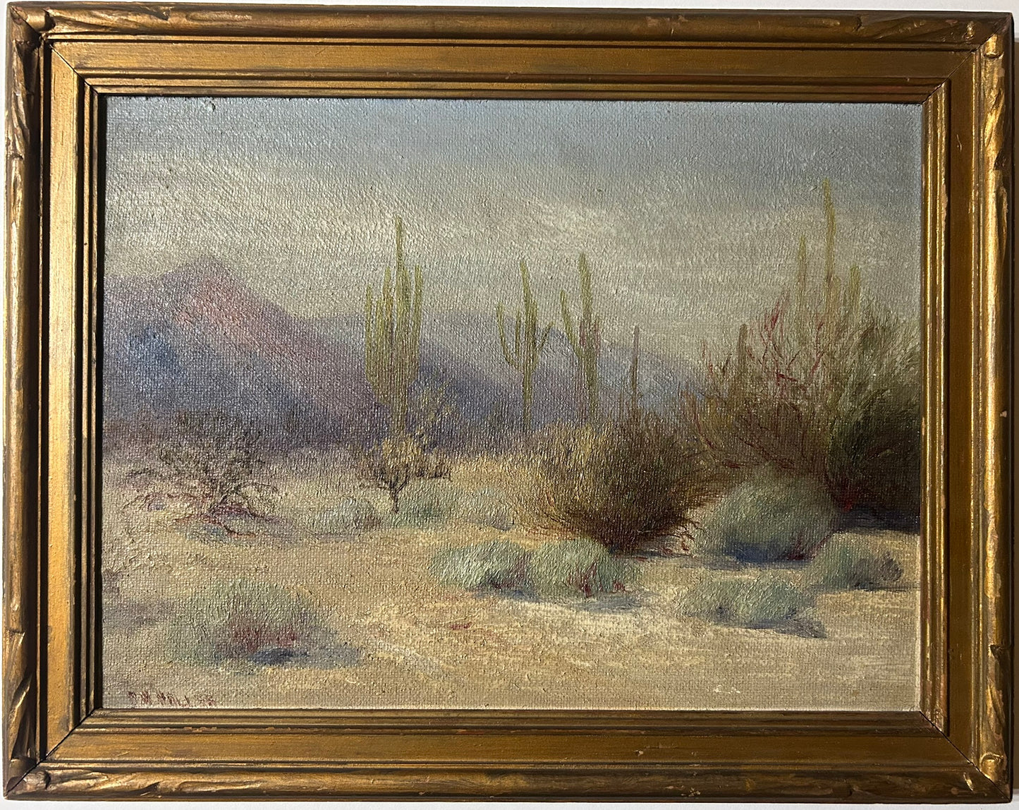 CALIFORNIA ARTIST NELLIE WARD HALLER DESERT PAINTING