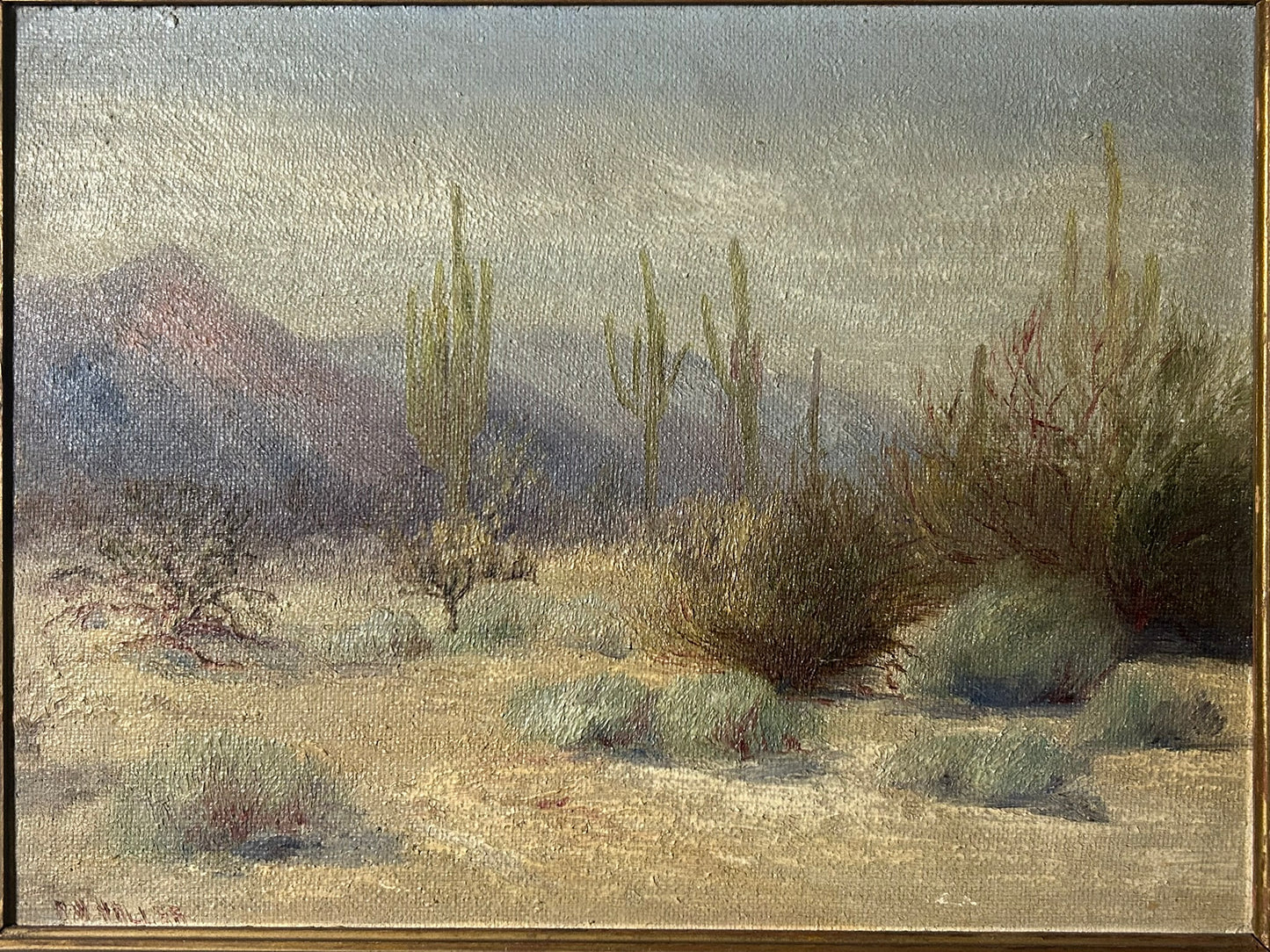 CALIFORNIA ARTIST NELLIE WARD HALLER DESERT PAINTING