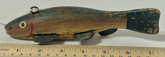 ICE FISHING WOOD DECOY