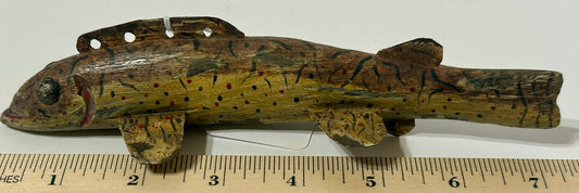 SPEAR FISHING WOOD ICE DECOY