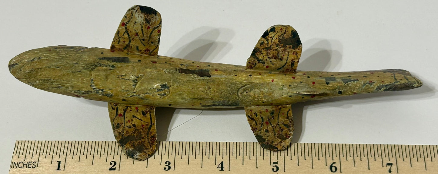 SPEAR FISHING WOOD ICE DECOY