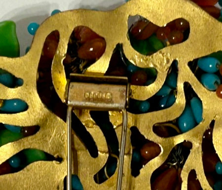 FRENCH TREE SHAPE ANTIQUE JEWELRY CLIP