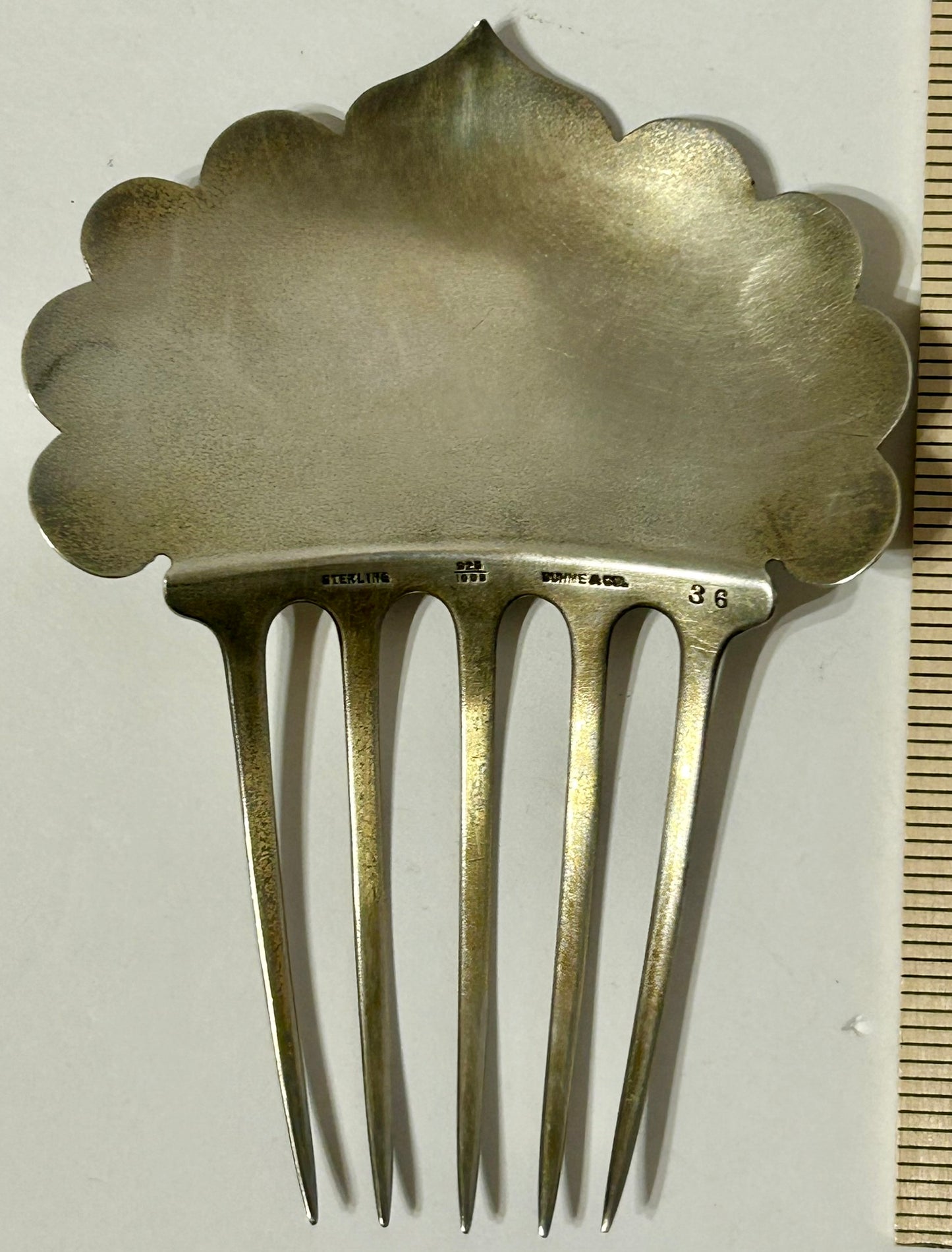 STERLING SILVER ANTIQUE HAIR COMB
