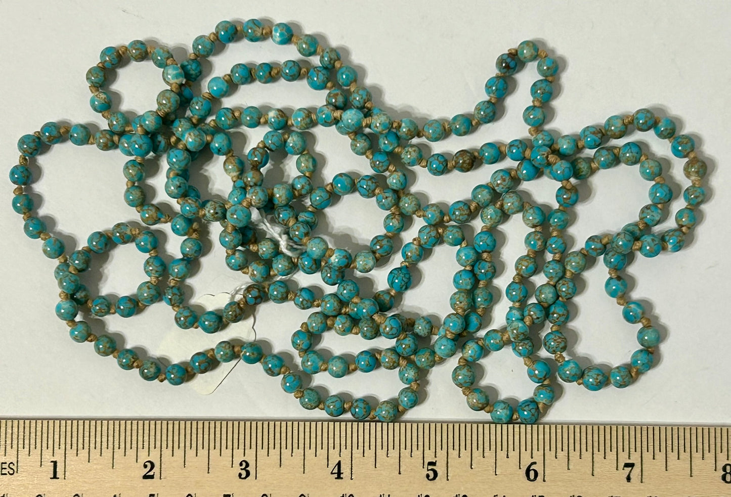 BLUE AND GOLD VEINED NECKLACE