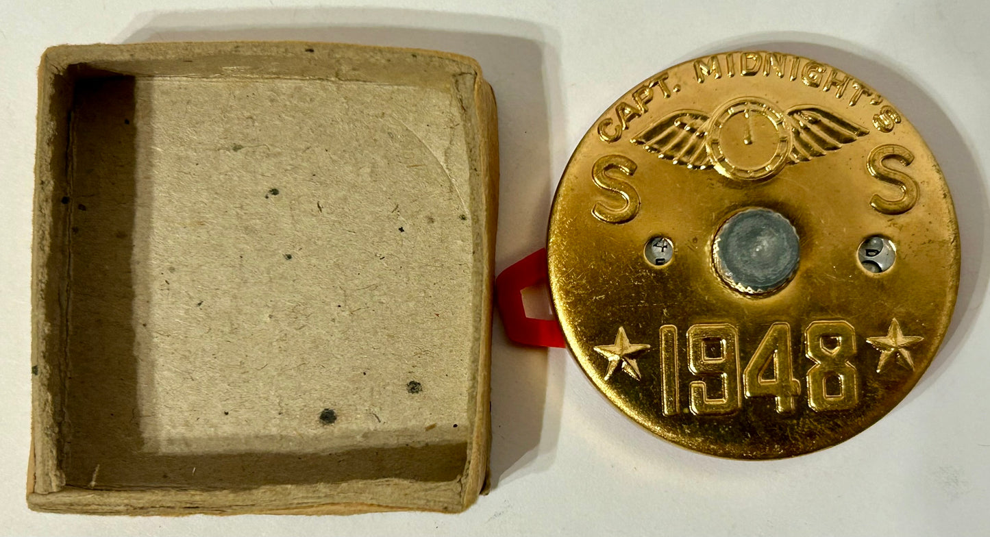 CAPTAIN MIDNIGHT 1948 MICRO-MAGIC DECODER, MANUAL, & ENVELOPE