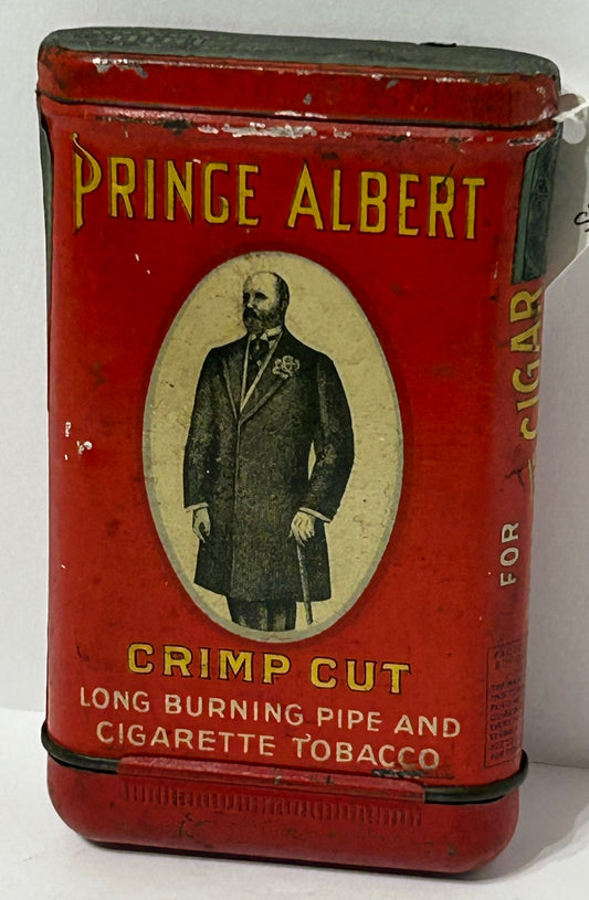 PRINCE ALBERT UNUSUAL TOBACCO POCKET TIN WITH MATCH HOLDER BOTTOM