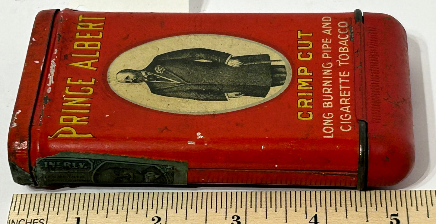 PRINCE ALBERT UNUSUAL TOBACCO POCKET TIN WITH MATCH HOLDER BOTTOM