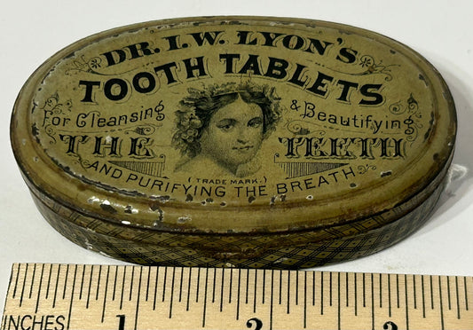 DR. LYON'S TOOTH TABLETS ADVERTISING TIN
