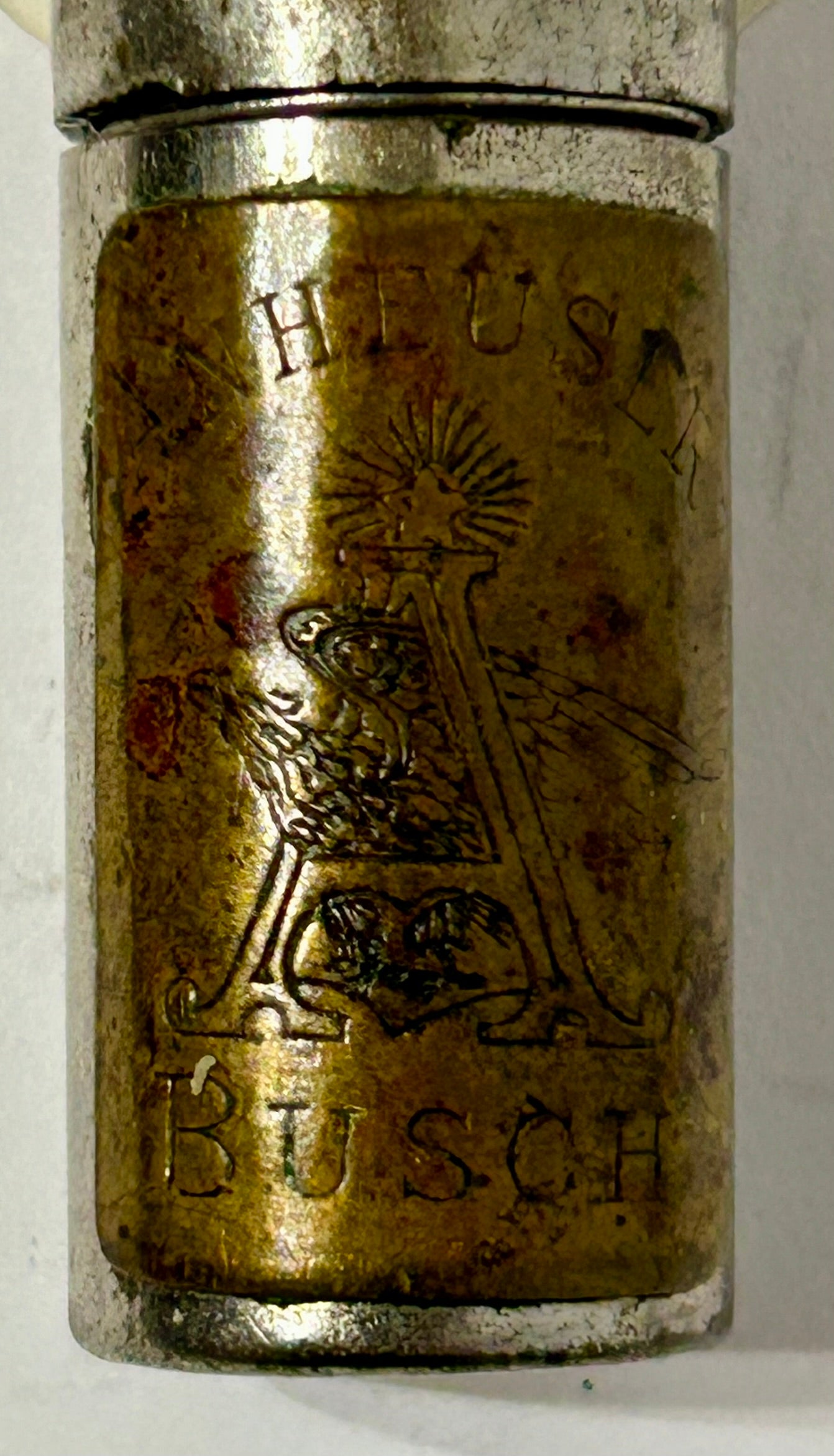 ANHEUSER BUSCH 1897 FIGURAL BOTTLE CORKSCREW