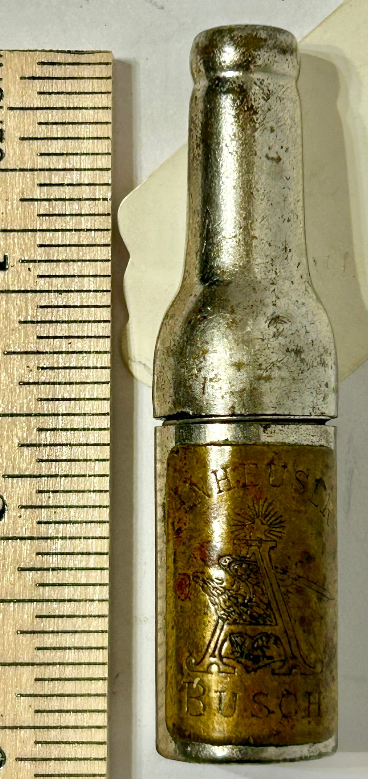 ANHEUSER BUSCH 1897 FIGURAL BOTTLE CORKSCREW