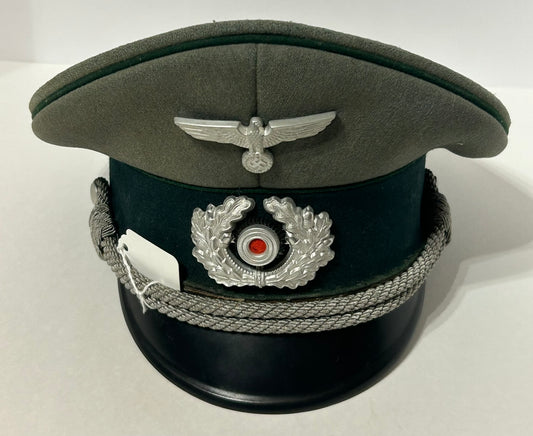 WWII GERMAN ARMY OFFICERS VISOR HAT