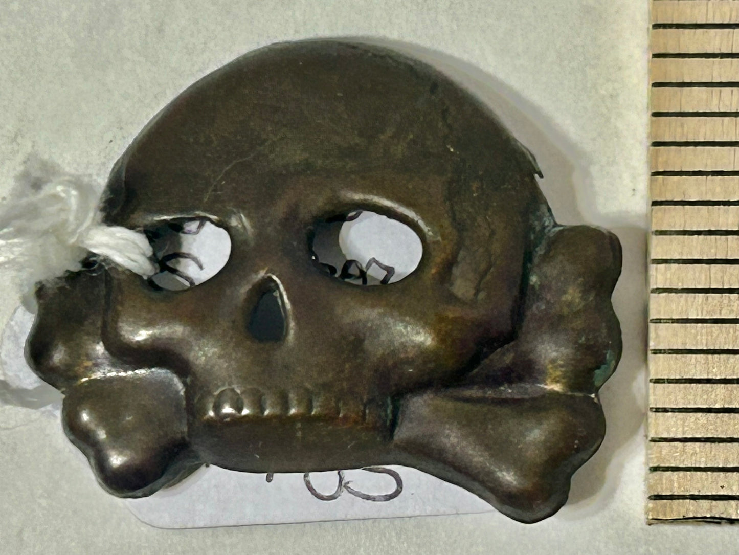 WWII GERMAN SS VISOR CAP INSIGNIA