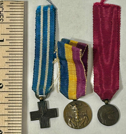 WORLD WAR II ERA ITALIAN BLACK SHIRTS THREE MEDALS