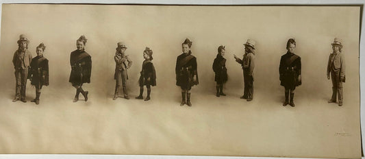 PHOTOGRAPHIC PRINT BY SCHWEIG OF ST. LOUIS OF CHILDREN DRESSED AS UNCLE SAM & IN SCOTTISH OUTFIT